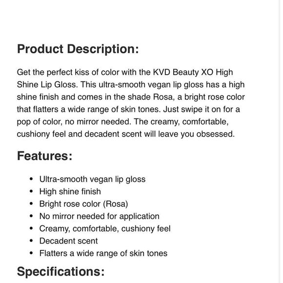 Kat Von D XO Lip Gloss - Picture 7 of 7